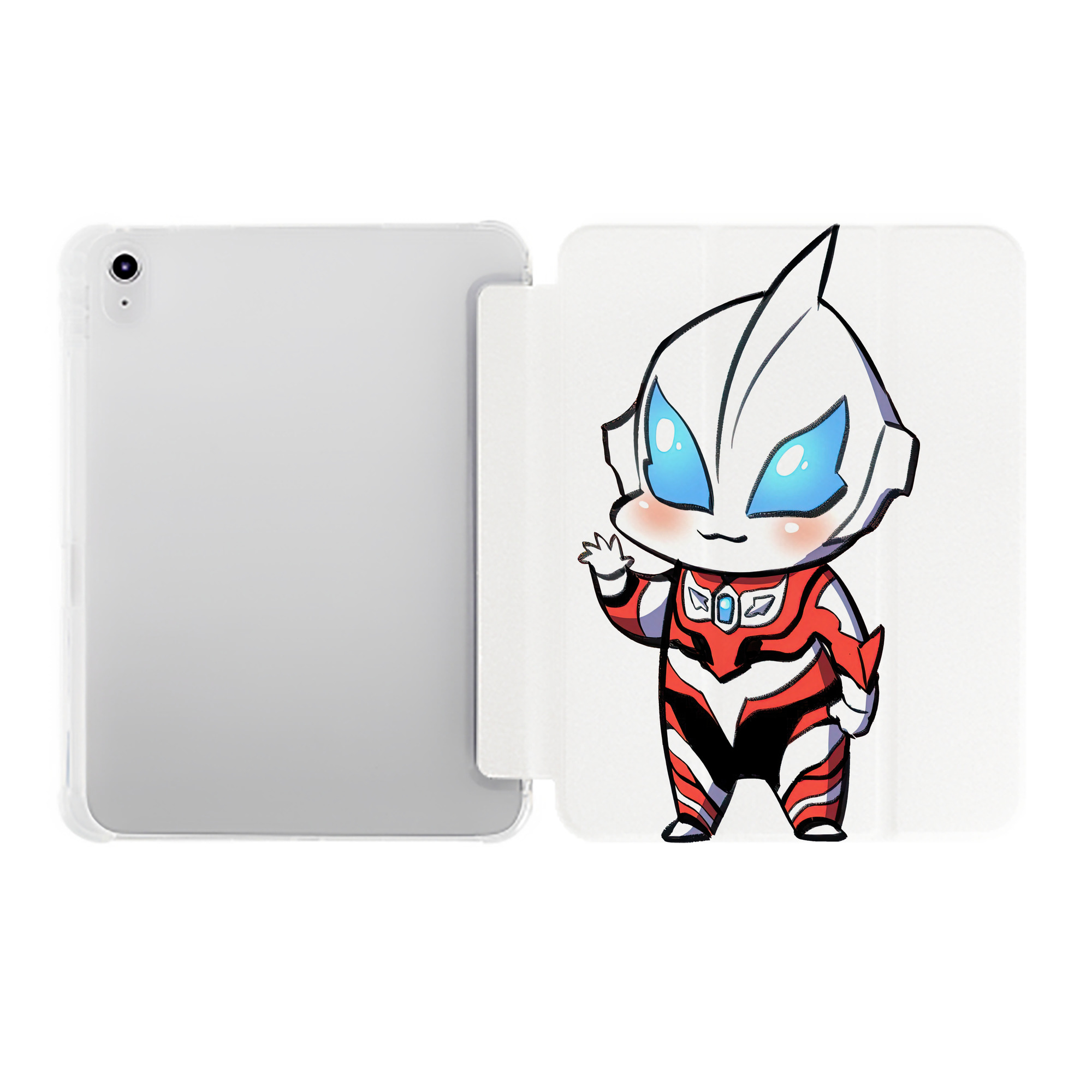 （画像用） ウルトラマン Ultraman IPad ケース ペン収納付き 三つ折りスタンド PUレザー×シリコン 対応機種9.5/10.5/10.9インチ
